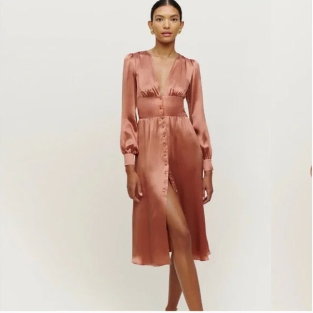 NWT Reformation Nicola Dress in Praline